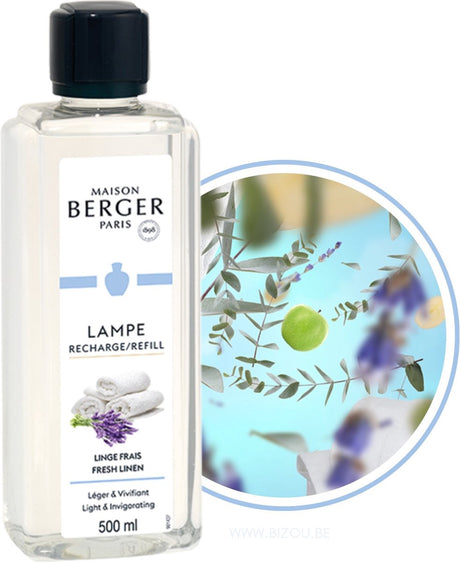 Lampe berger refill - linge frais – frisk linned 500ml