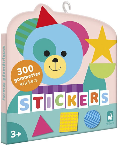 Janod - klistermærkebog - geometriske former - 300 klistermærker