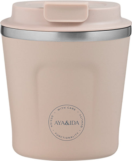 Aya ida aya ida - cup2go - kaffekop - coffee to go - rejsekop - tag med - 240ml - cremebeige ny