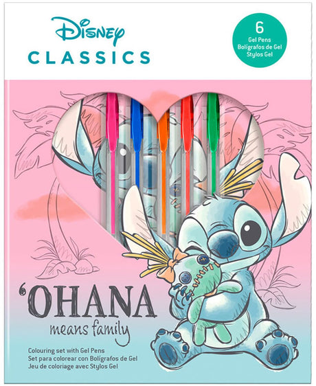 Lilo stitch Disney malebog med 6 farvede gelpenne - hobby - tegning - farvelægning