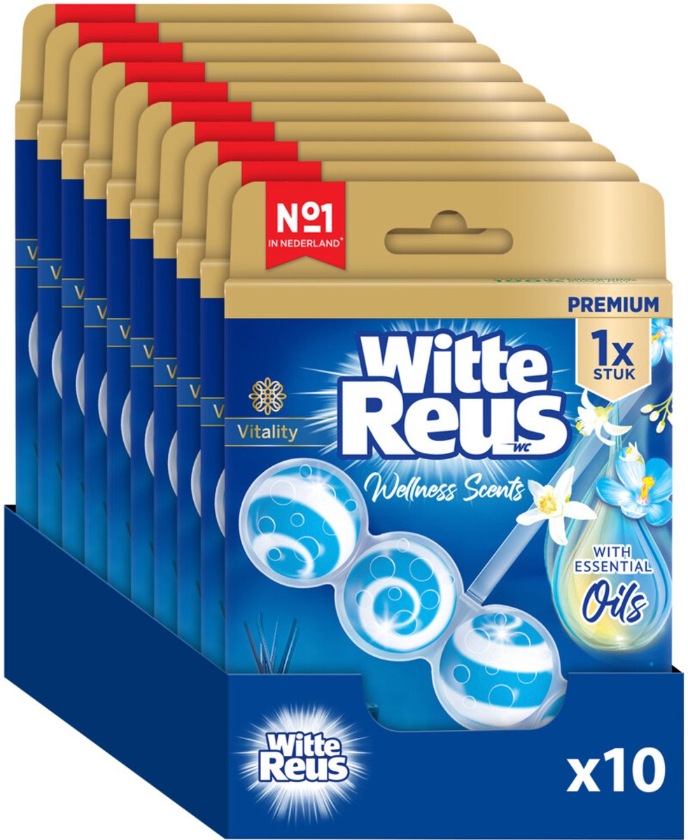 Witte reus wellness dufte vitalitet toiletblok 50g - toiletklodser - værdipakke - 10 stk.