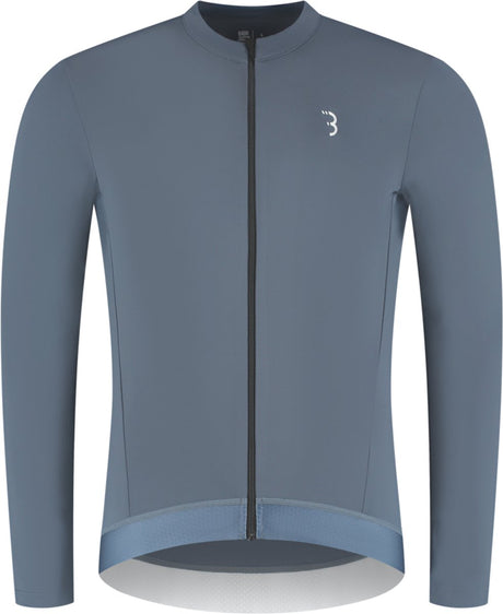 Bbb cycling transition lange mouwen fietsshirt heren en dames - 10-15 °c - mtb en wielrenshirt met 4 zakken - blauw - l - bbw-501 l
