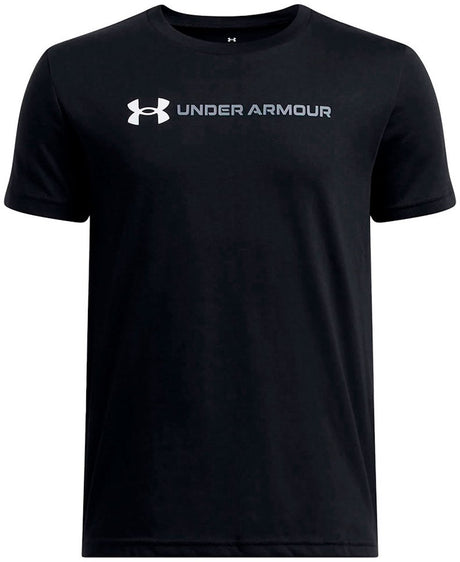 Under armour ua b logo wordmark ss unisex sportstrøje - sort - hvid - grå
