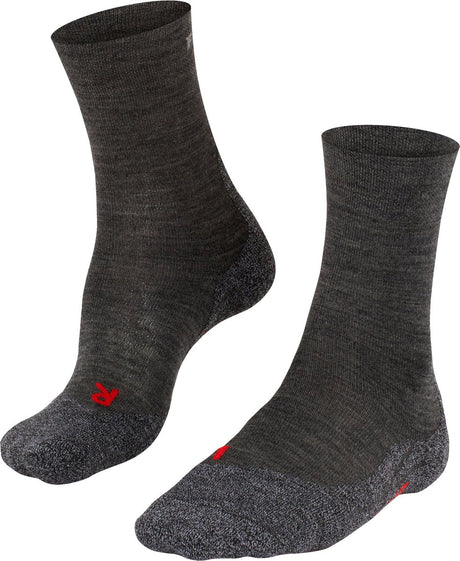 Falke tk2 sensitive anti-blaar dik wol functioneel materiaal wandelsokken dames grijs - maat 39-40 39 40