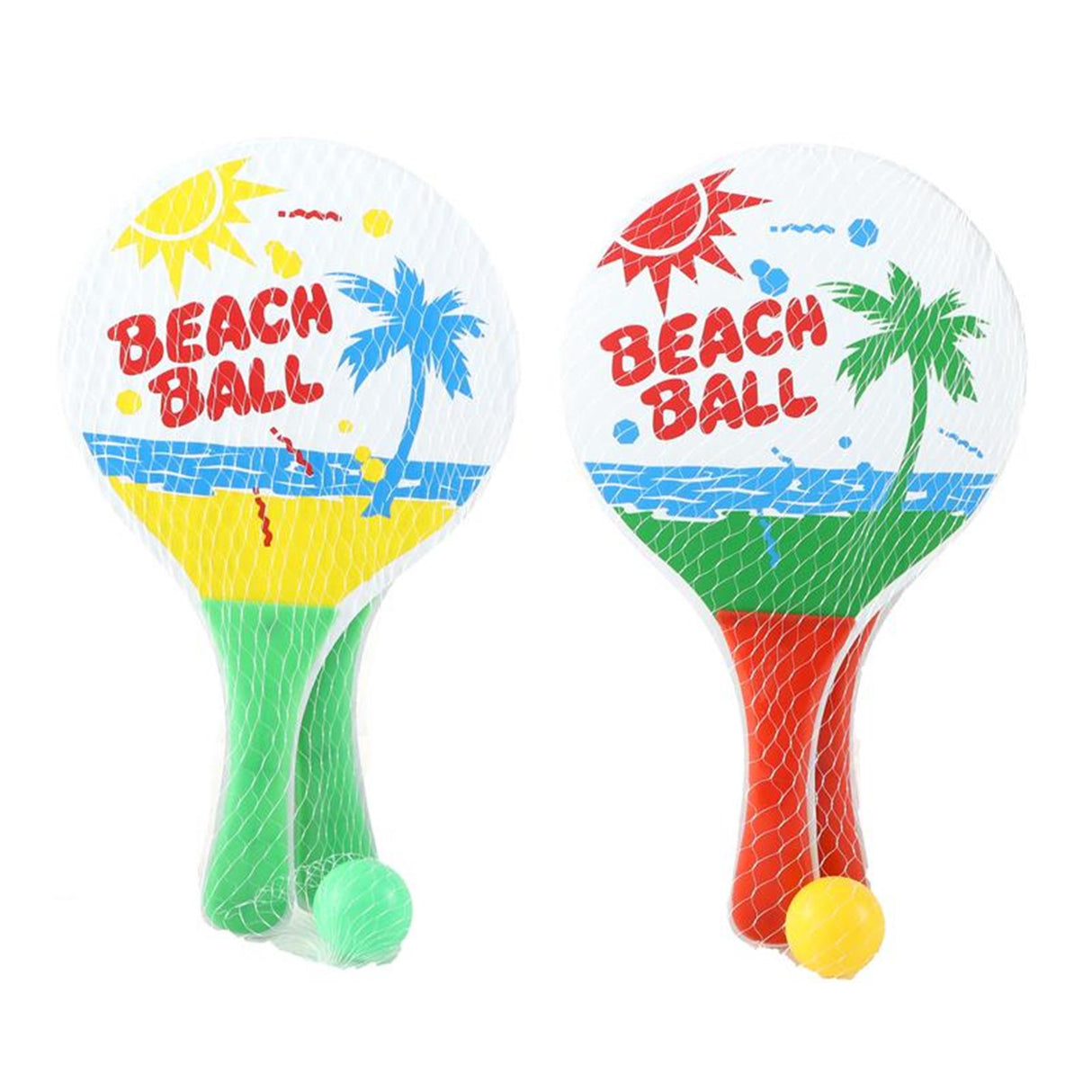 Beachball sæt træ i net