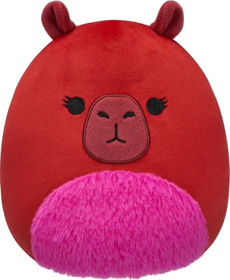 Squishmallows - marcia - rødbrun capybara med fuzzy mave 19cm
