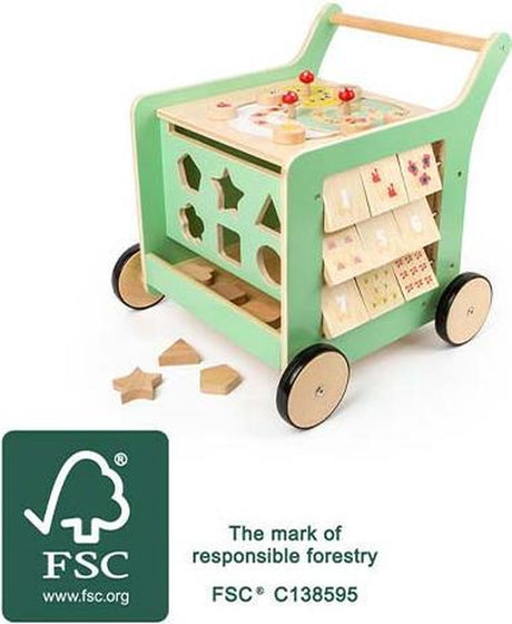 Lille fod - aktivitetscenter for babywalker i træ