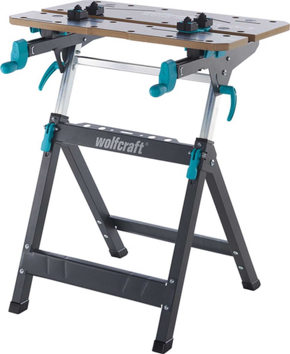 Wolfcraft - master 750 - ergonomisk arbejdsbord med skruestik - foldbart - 3-i-1 maskinbord - 6871000 - 10 års garanti