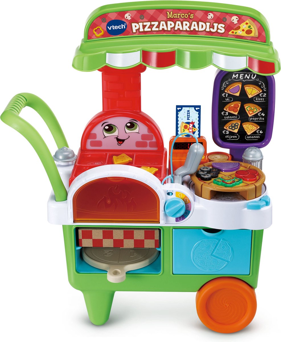 Vtech Marcos pizzaparadis aktivitetscenter - køkkenlegetøj - interaktivt pædagogisk legetøj - gave - børnelegetøj 3 år