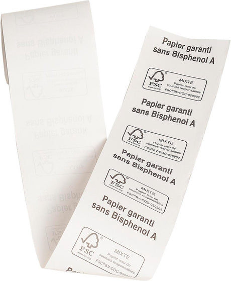 Exacompta 60x ruller til bank- og betalingskortterminal 57x40x12x18 - 1 termolag 55g m2 uden BPA'er. - hvid - 40349e