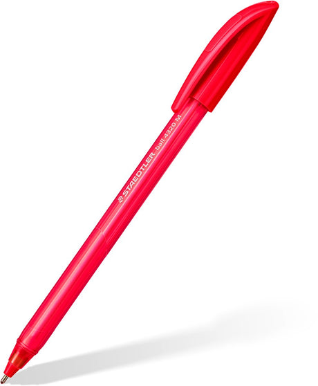 Staedtler kugle 4320 - trekantet kuglepen - rød - medium - æske med 10 stk.