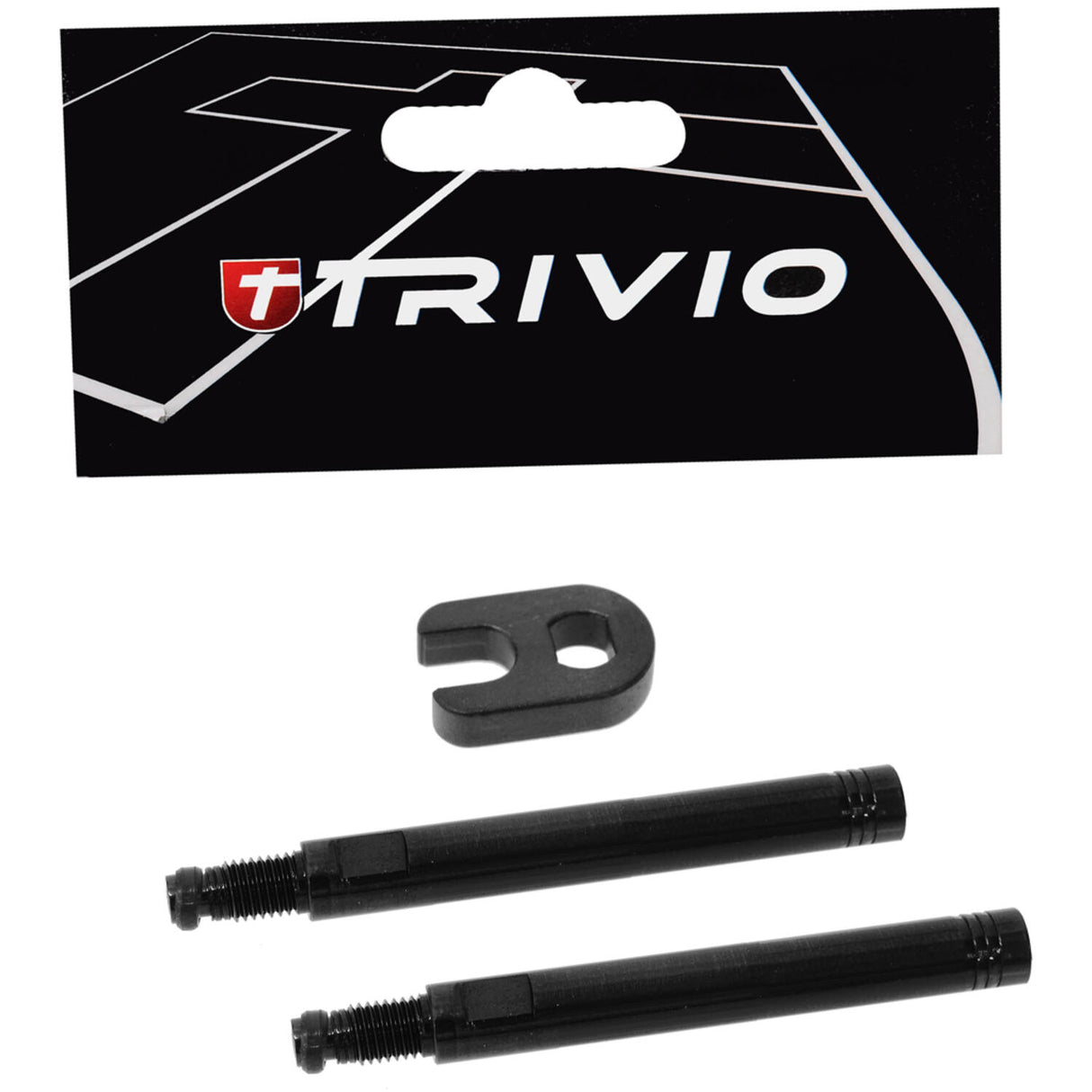 Trivio - ventilforlænger sæt sort 50mm inklusive værktøj