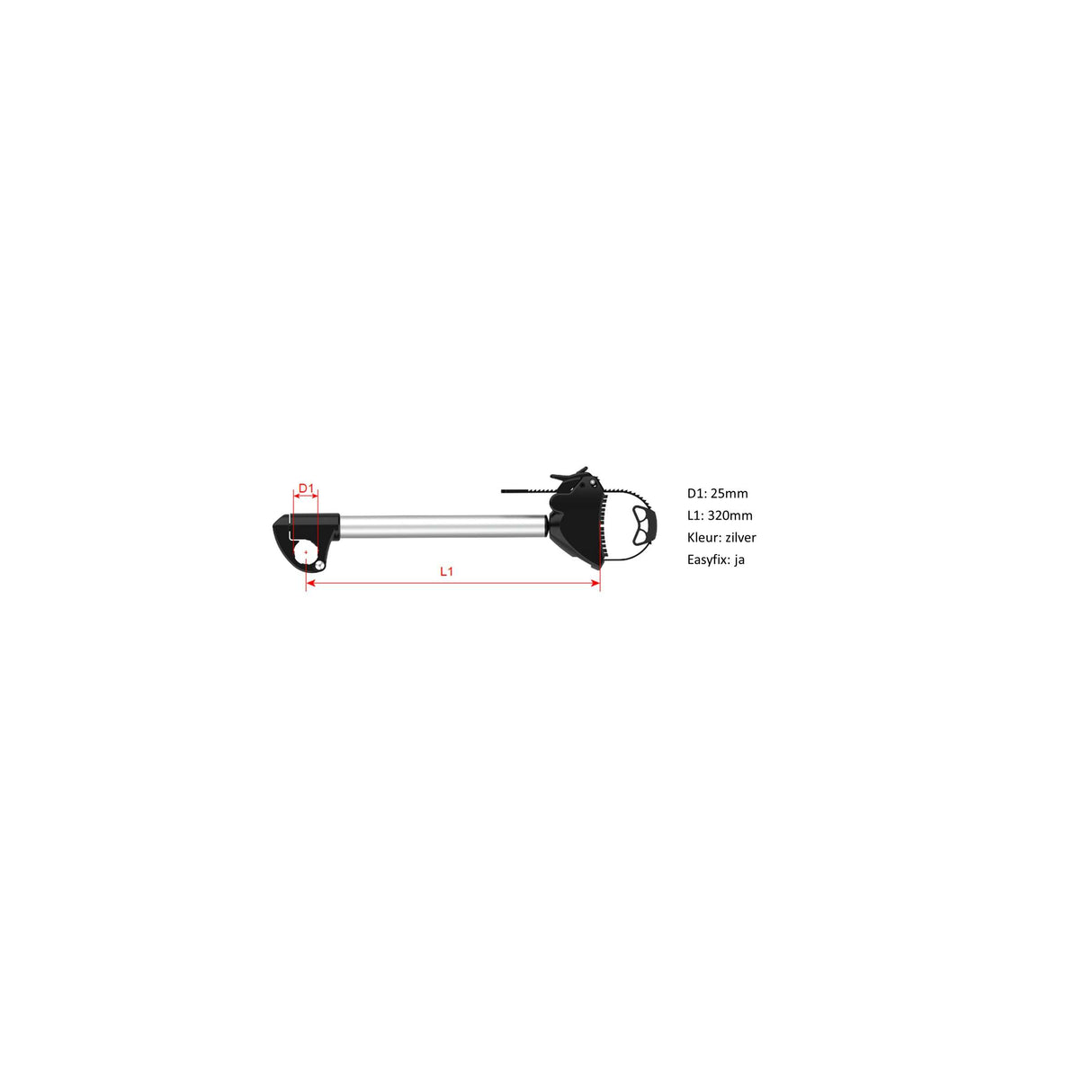 Pro-user rammeholder 25mm låsbar lang diamant