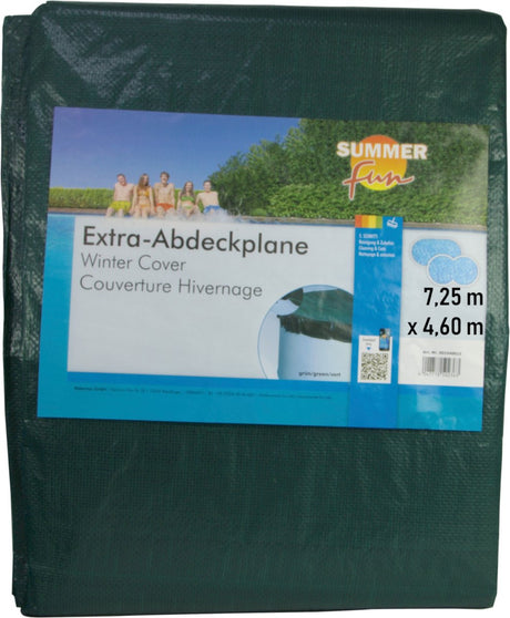Sommersjov sommer - sjov - vinter poolovertræk - oval - 725 - cm - PVC - grøn