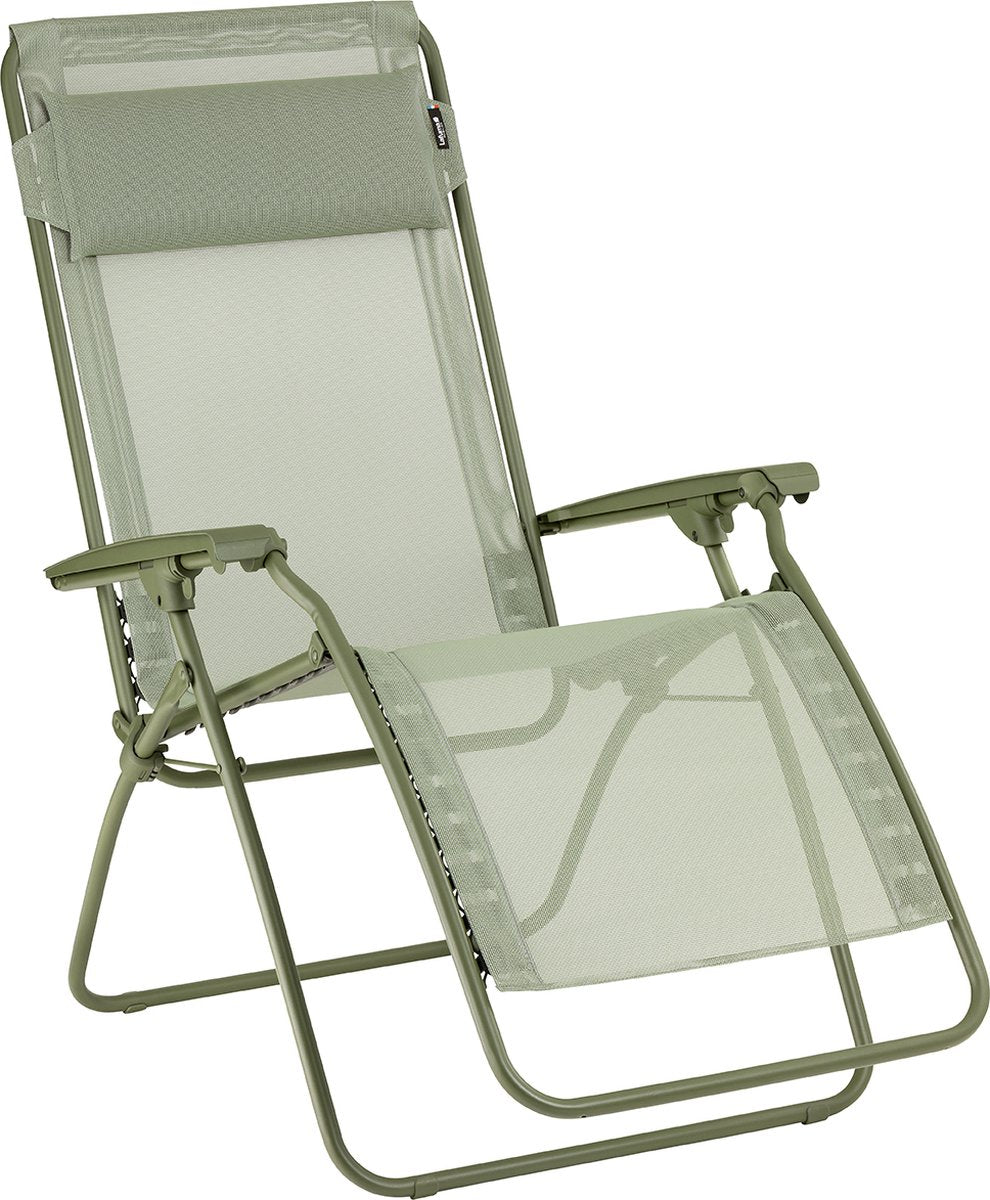 Lafuma r clip - relaxstol - justerbar - foldbar - nul tyngdekraft - farveblok - mos