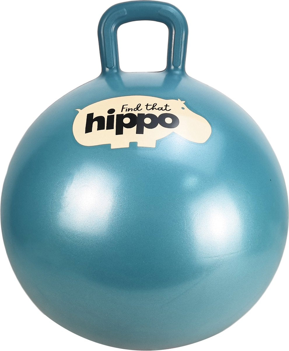 Find den flodhest hoppebold - mørkeblå - ø45 cm - inklusive pumpe - motorik og balance - 2+