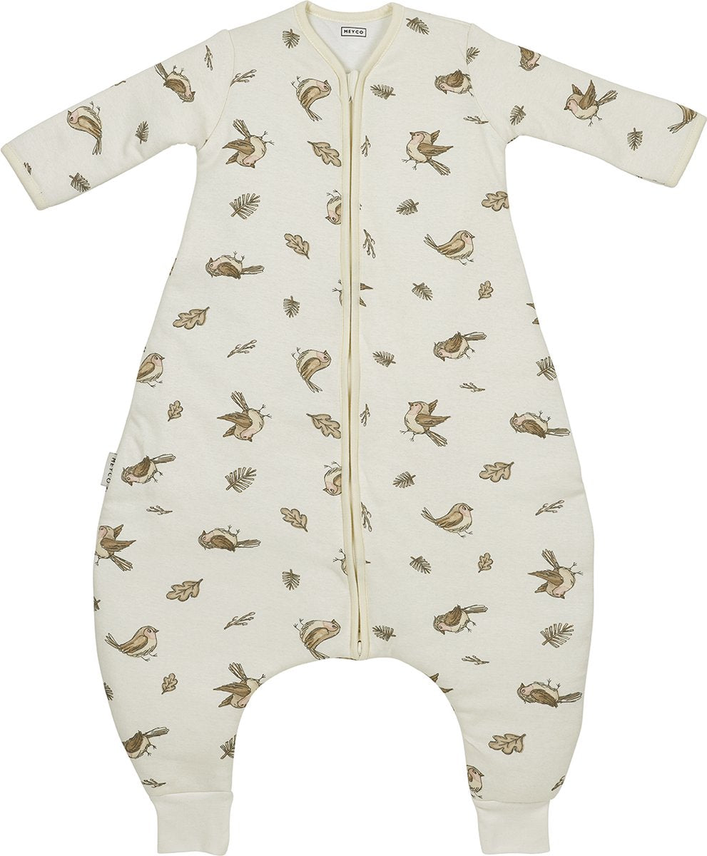 Meyco baby robin baby vintersøvn overallstrøje med faste ærmer - flerfarvet - 104 cm - 2,5 tom