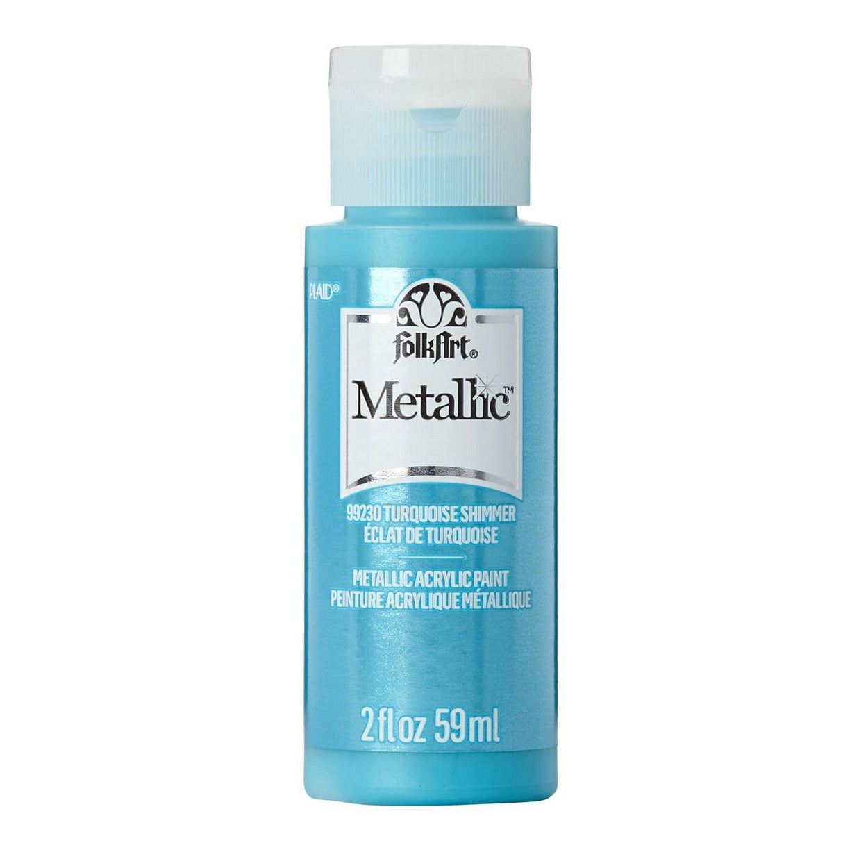 Folkart • metallisk akrylmaling turkis shimmer 59ml