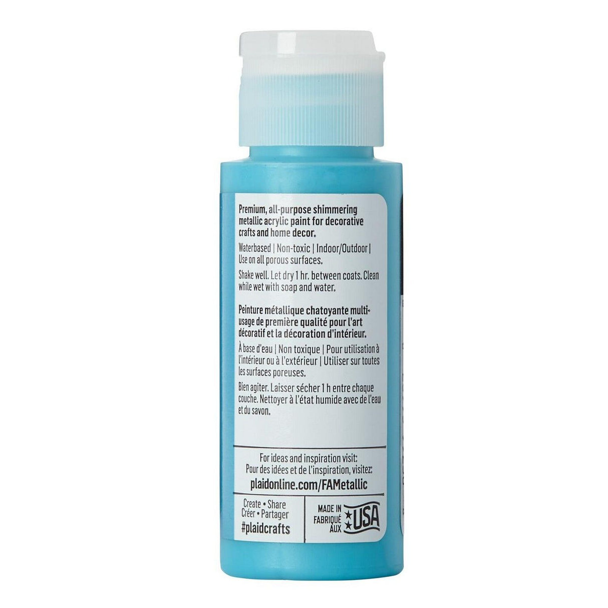 Folkart • metallisk akrylmaling turkis shimmer 59ml