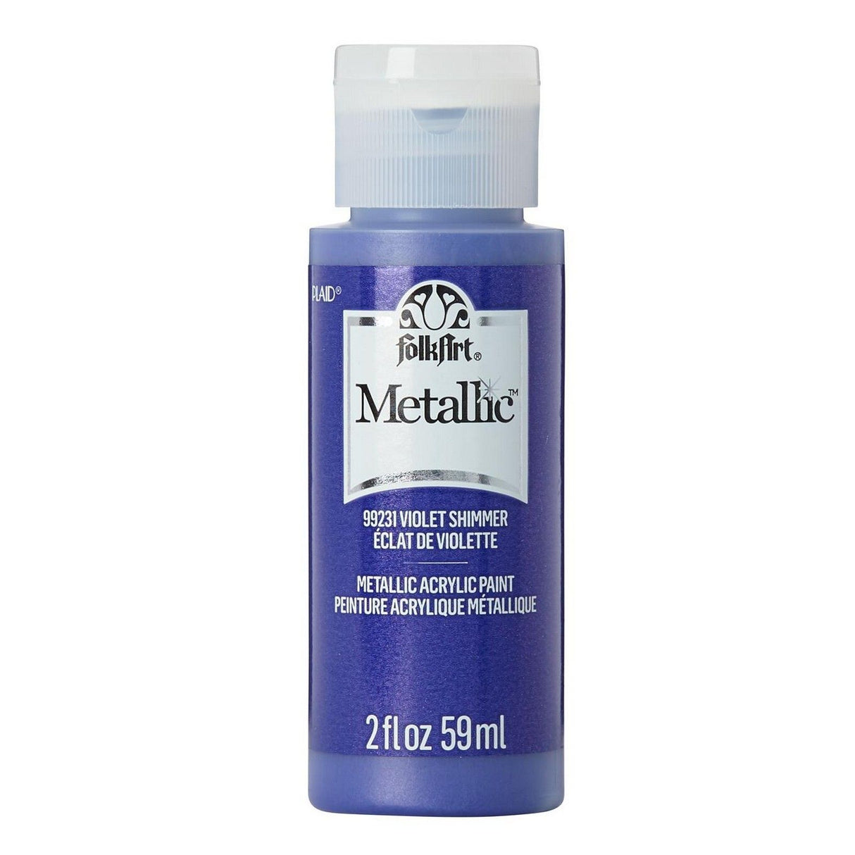 Folkart • metallisk akrylmaling violet shimmer 59ml