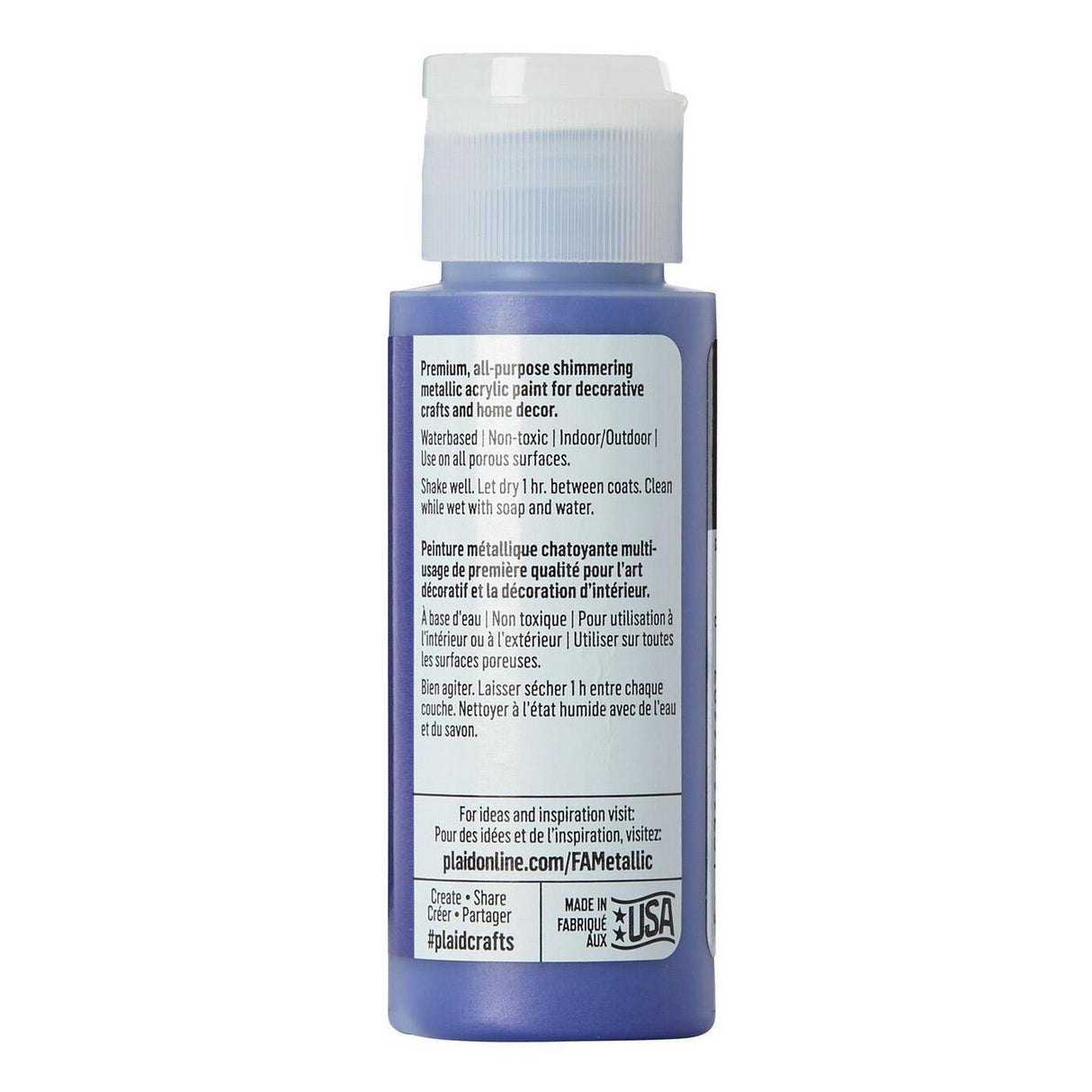 Folkart • metallisk akrylmaling violet shimmer 59ml