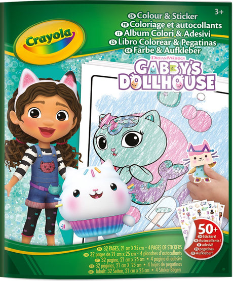 Crayola - malebog - hobbypakke - gabbys dukkehus malebog med klistermærker