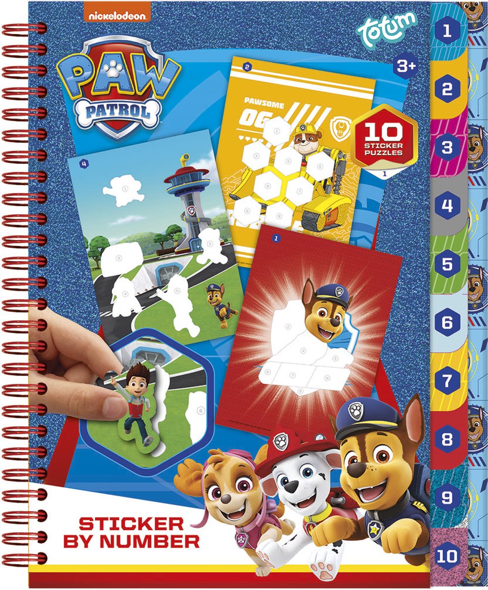 Totum Paw Patrol Sticker efter nummerbog