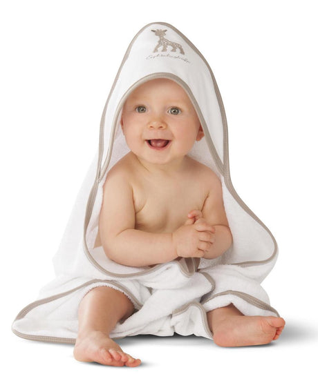 Sophie the giraffe badekappe baby - badeponcho - barselsgave - baby shower gave - 75 x 75 cm - fra 0 måneder
