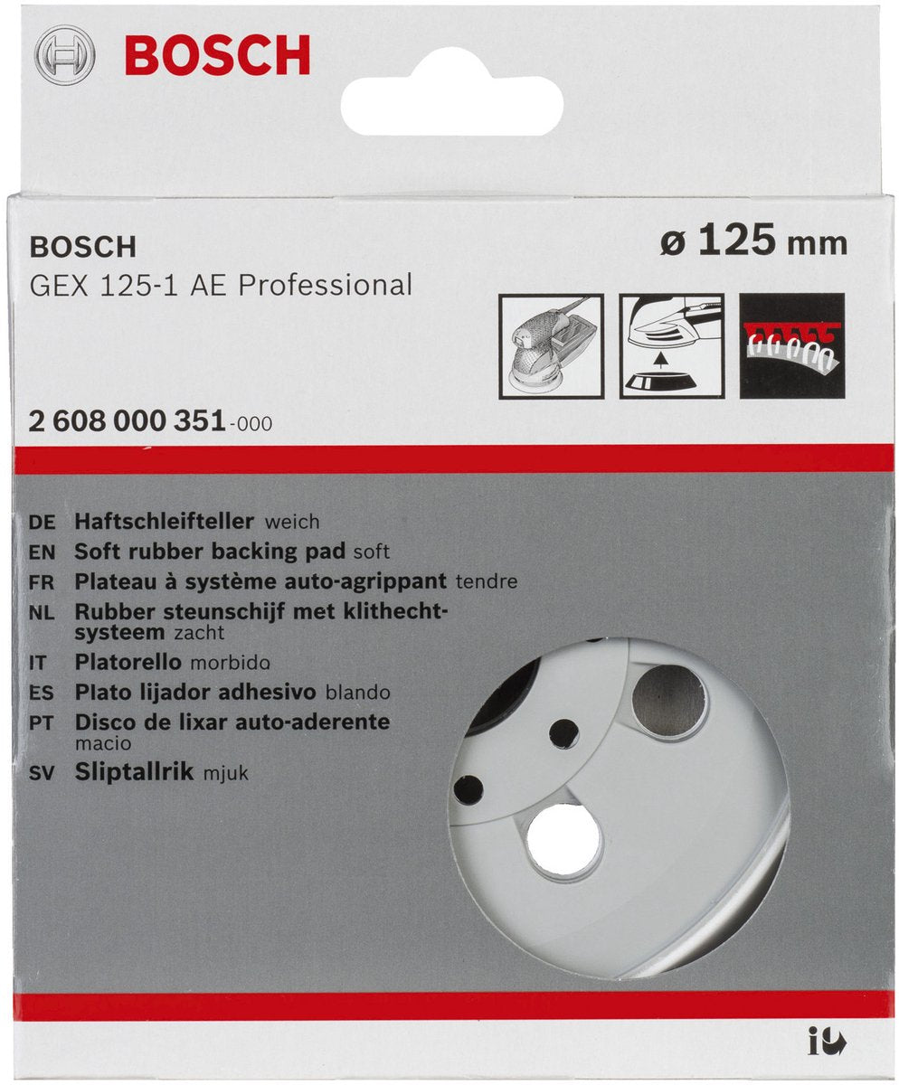 Bosch - slibeplade ekstra blød, 125 mm