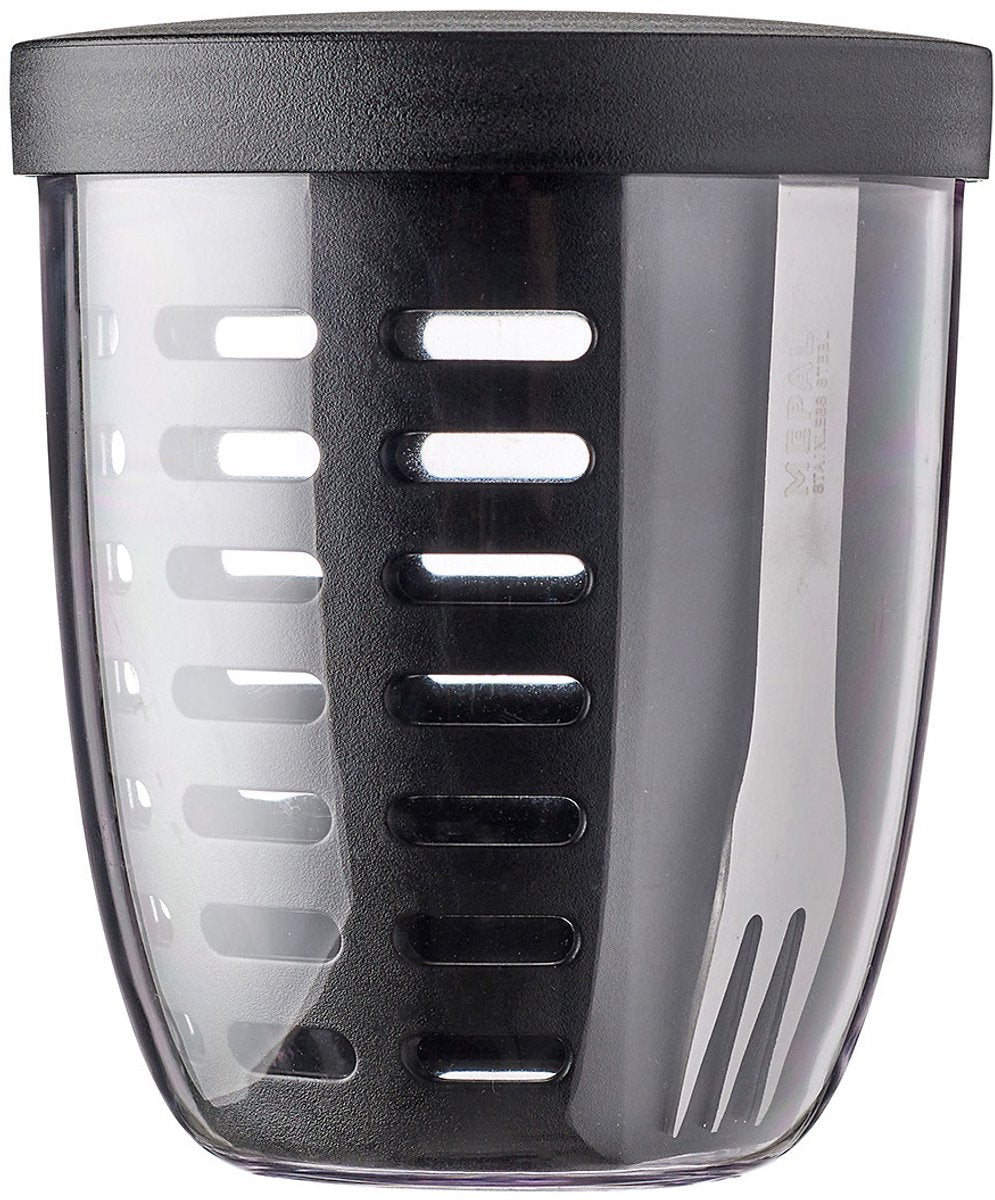 Mepal - ellipse fruit veggie pot - 600 ml - incl. vorkje - nordic black