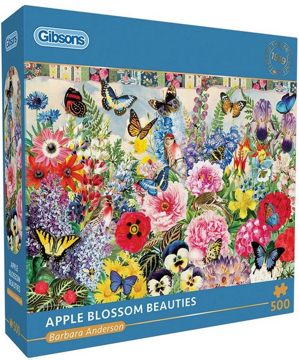 Gibsons - æbleblomstskønheder (af Barbara anderson) - 500 brikker 48×34 cm (b×h) - puslespil til voksne
