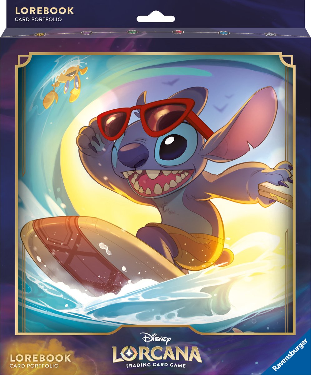 Disney lorcana stitch lorebook portfolio - samlingsmappe til kort