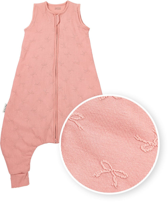 Meyco baby studio kollektion sløjfe overallstrøje - pink - 80 cm - 2,0 sammen