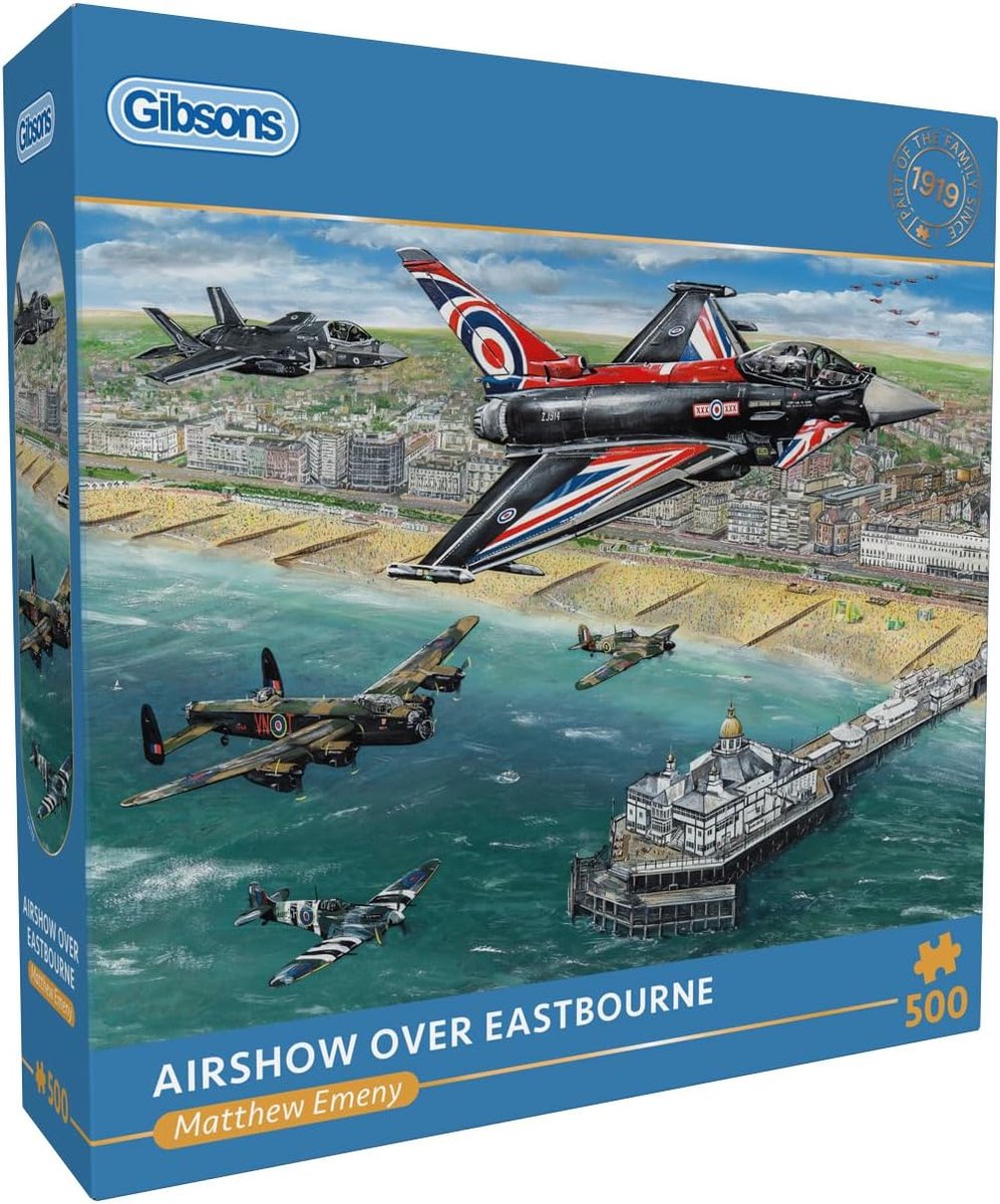 Gibsons - airshow over eastbourne (airshow over eastbourne) - matthew emeny - 500 brikker - 48×34cm - puslespil for voksne
