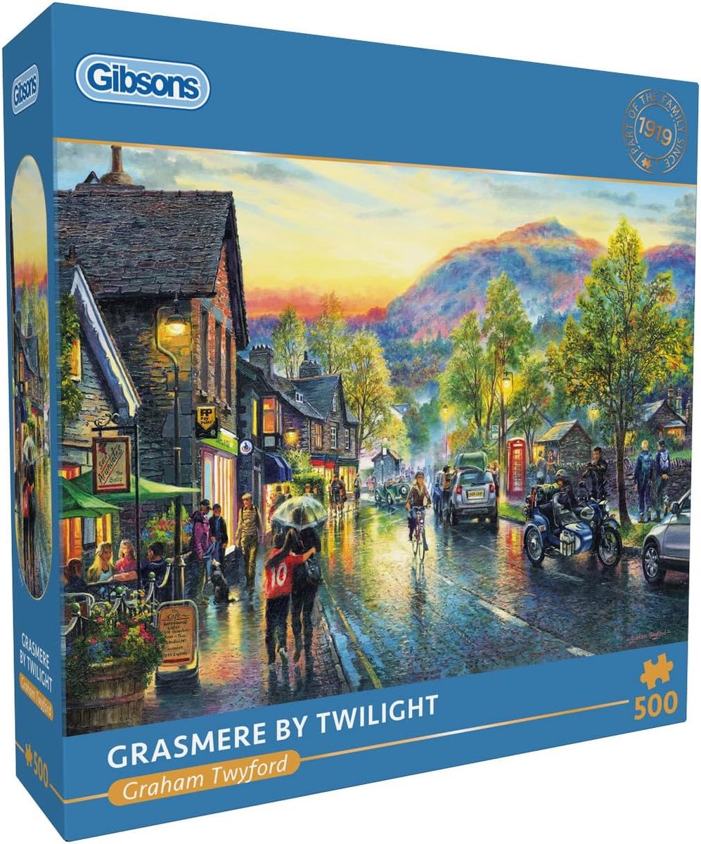 Gibsons - grasmere in twilight (gramere by twilight) - graham twyford - 500 brikker - 48×34cm - puslespil for voksne