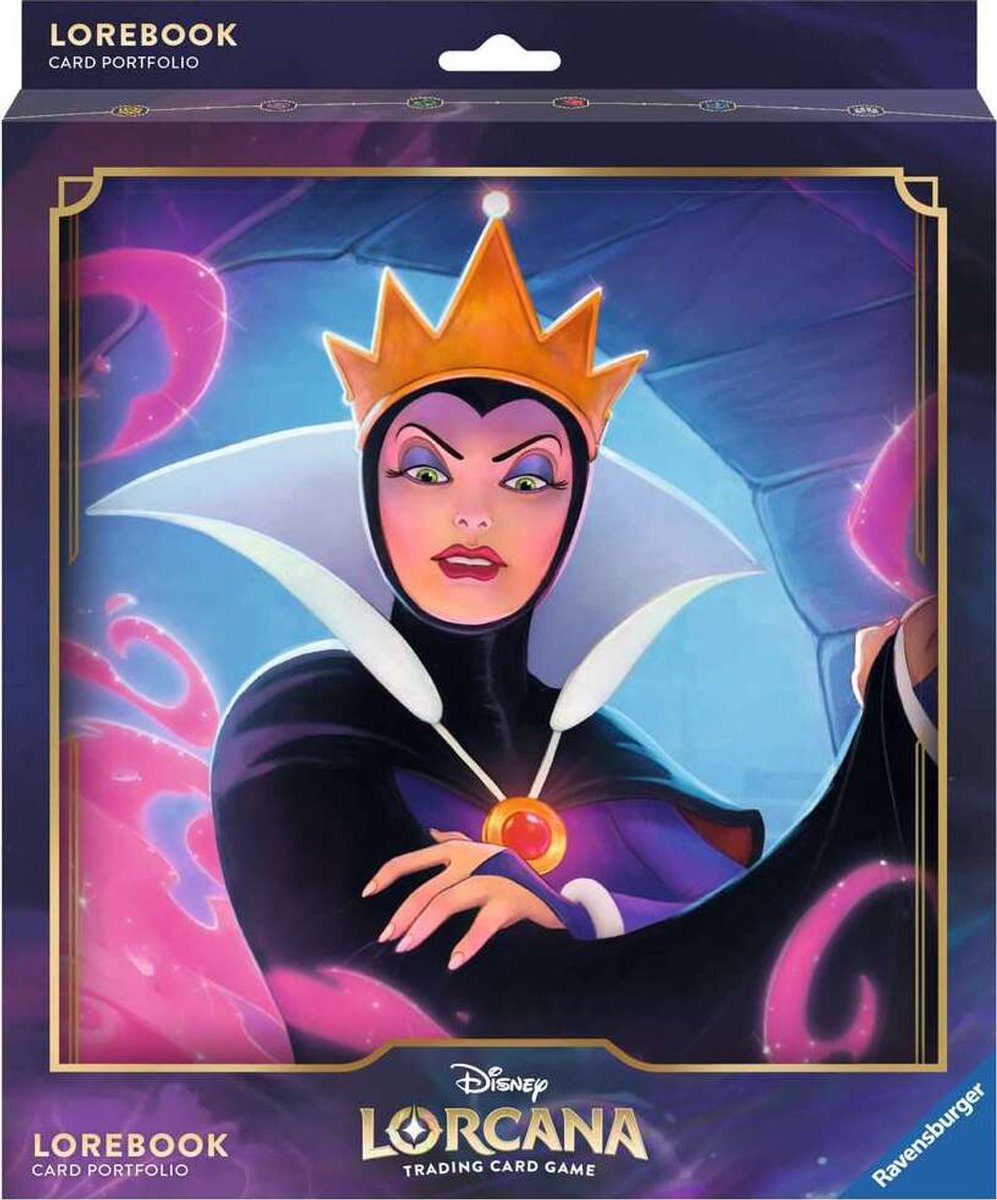 Disney lorcana tcg - evil queen lorebook-kortportefølje
