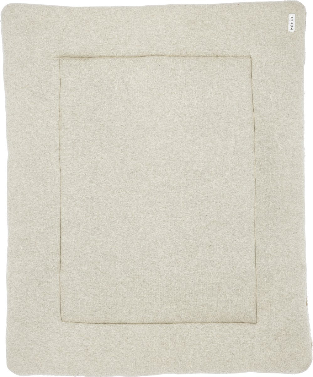 Meyco baby strik basic bamsetæppe - sandmeleret - 77x97cm