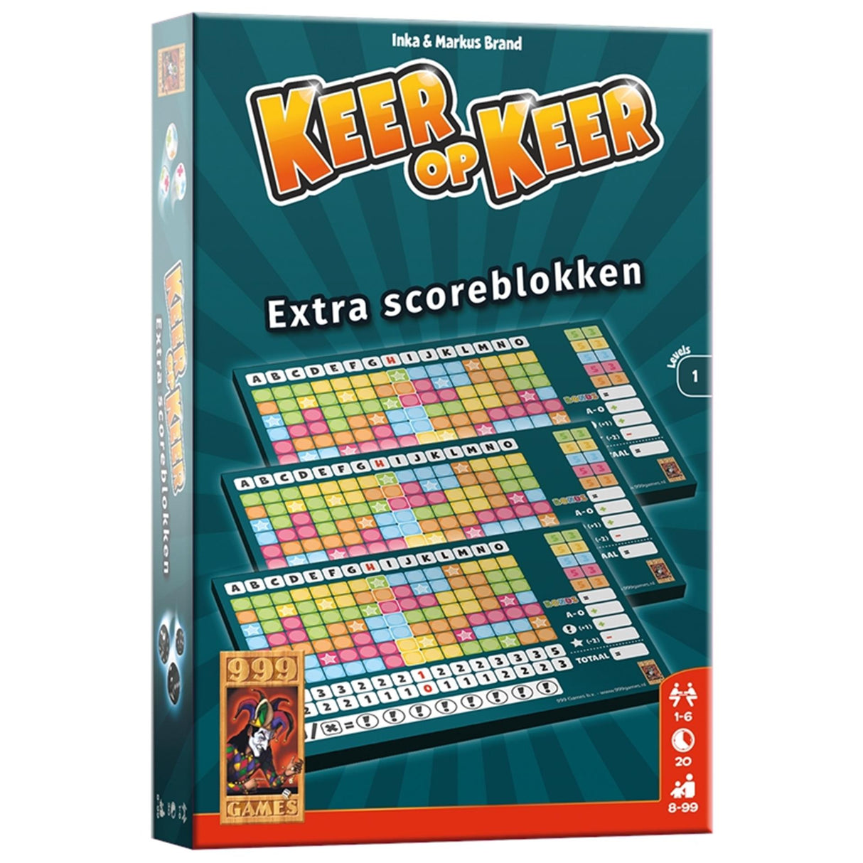 999 spil 999 spil igen og igen - score blok niveau 1 (3 stykker)