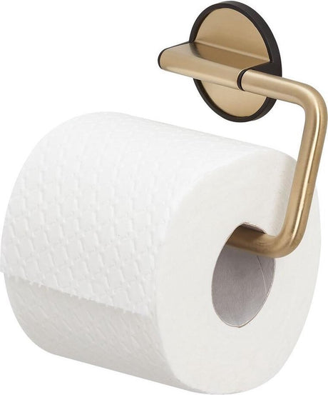 Tiger tune - toiletrulleholder uden klap - toiletrulleholder - uden boring - selvklæbende 3m tape - guld børstet sort