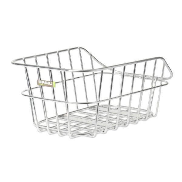 Basil Cento alu - cykelkurv - på bagsiden - aluminium