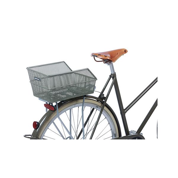 Basil Cento S - cykelkurv - på bagsiden - Olive Green