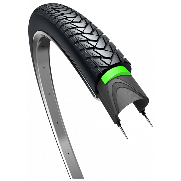Edge ydre dæk traveller protect 28 x 1,75 47-622 - sort med refleks