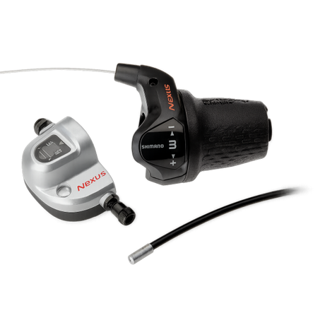 Shimano Turner 3 Speed Nexus SL -3S42E med kabler og Clickbox - Black (arbejdspladsemballage)