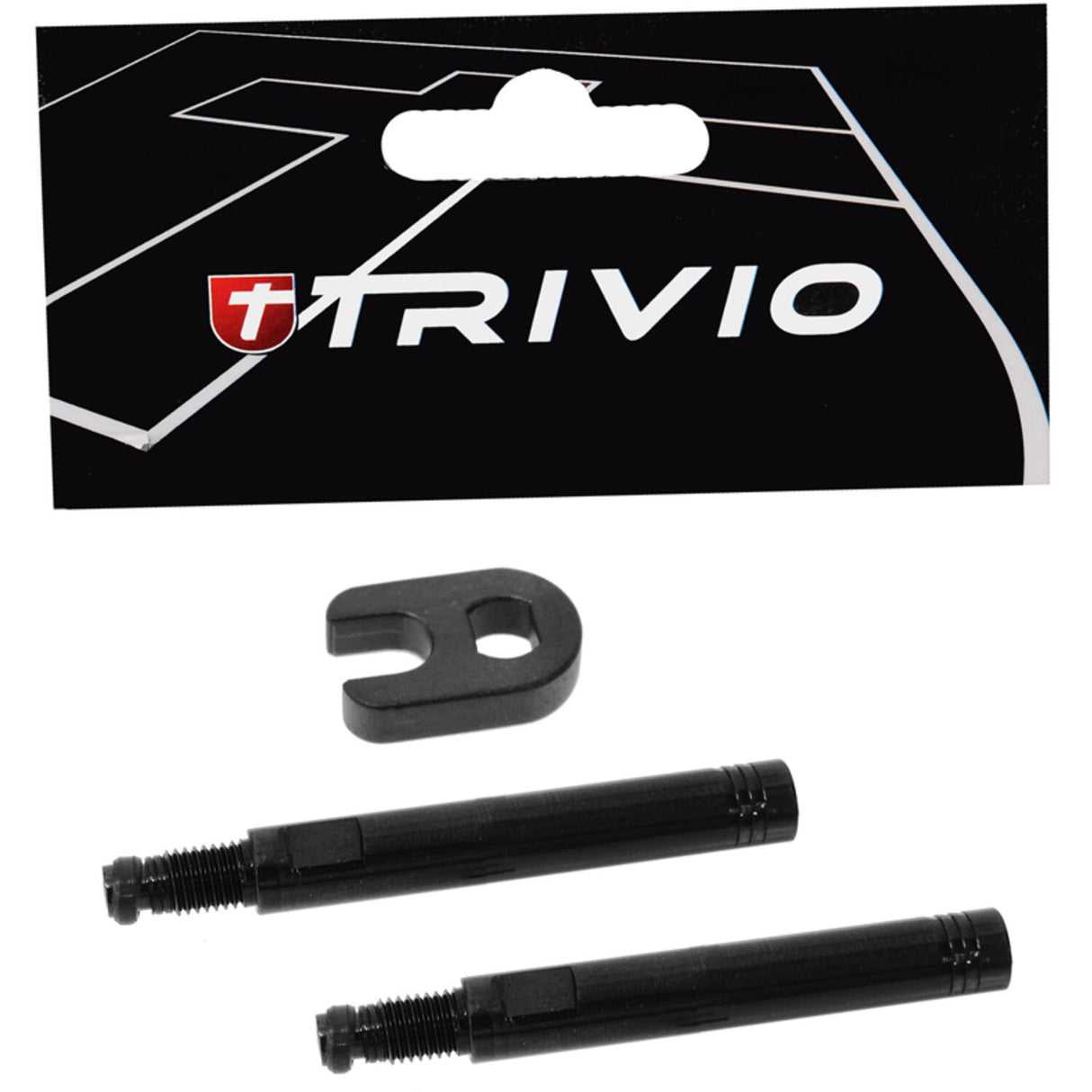 Trivio - ventilforlænger sæt sort 40mm inklusive værktøj