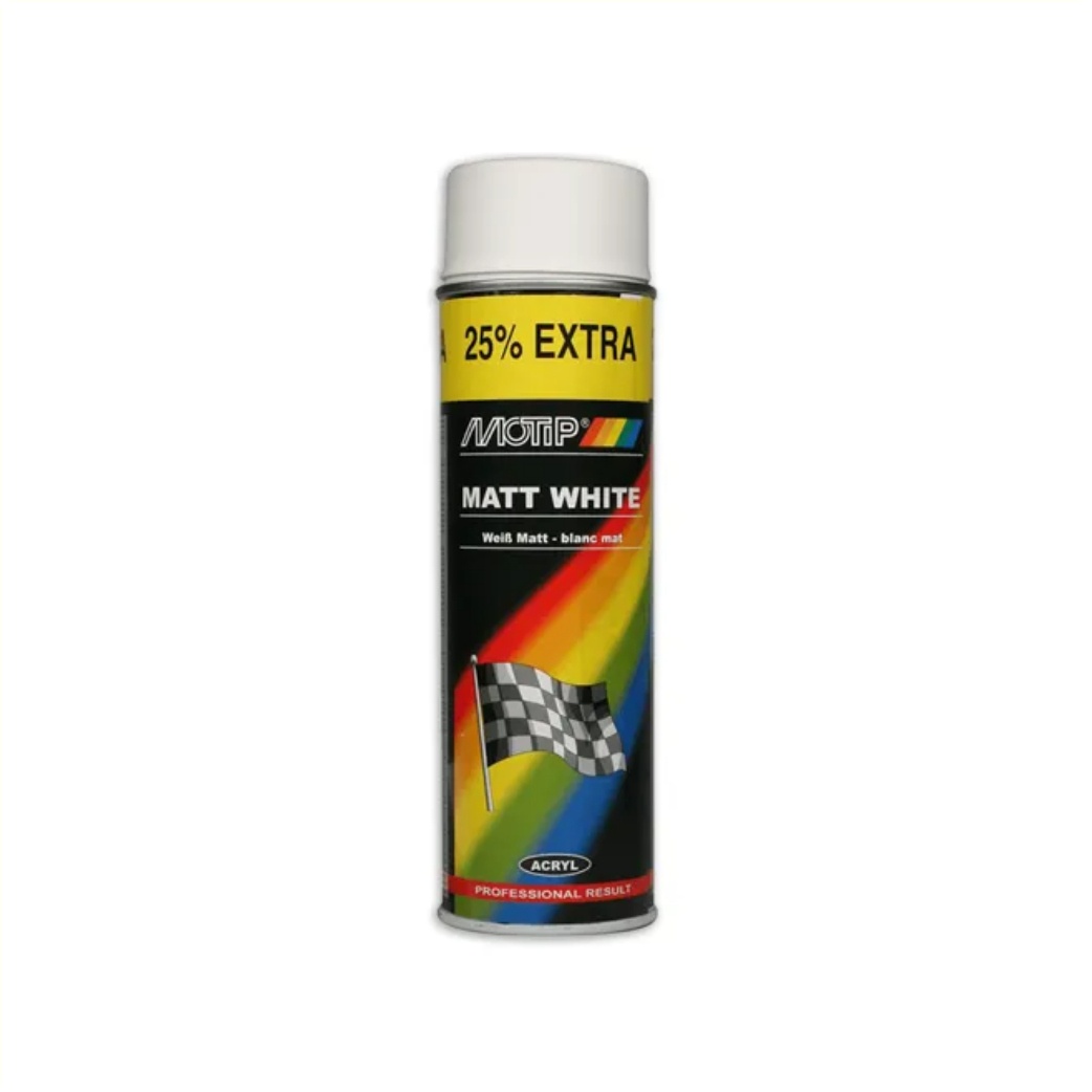 Motip spraydåse akryl hvid mat