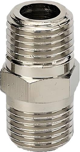 Metalarbejde brystnippel 3 8 x3 8 konisk a2