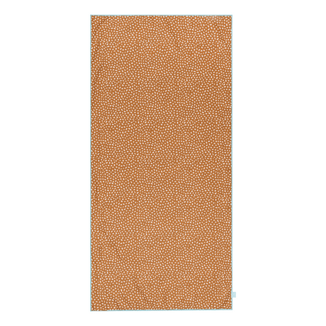 Levende striber | orange hvidt mikrofiberhåndklæde 135 x 65 cm