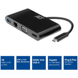 AKT-tilslutningsmuligheder USB-C til HDMI eller VGA Multiport Adapter 4K med ET