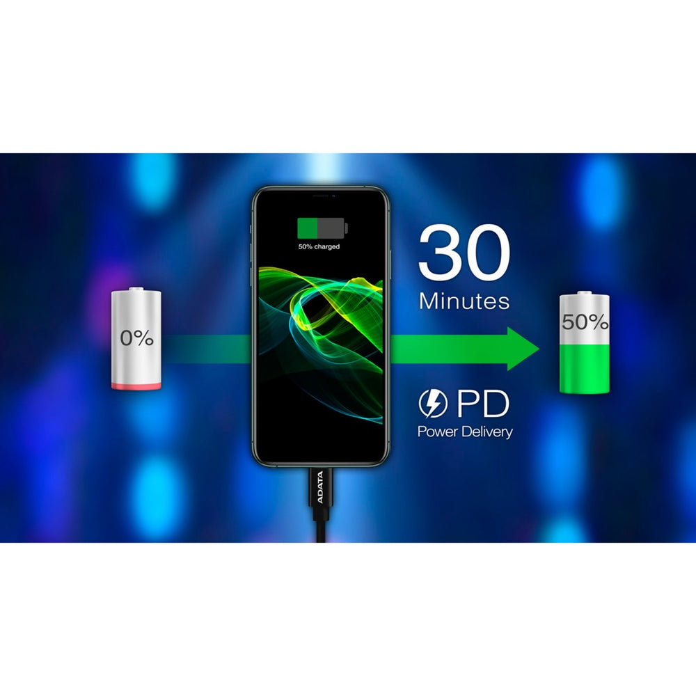 Adata Adata USB 2.0 Opladningskabel, USB-C til Lyn