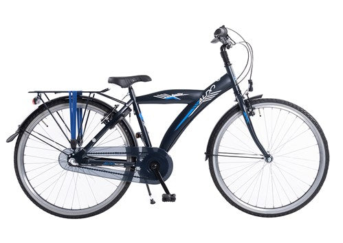 Aldo 26 Inch Roadstar Bicycle 3V Matt Blue Blue Stripe